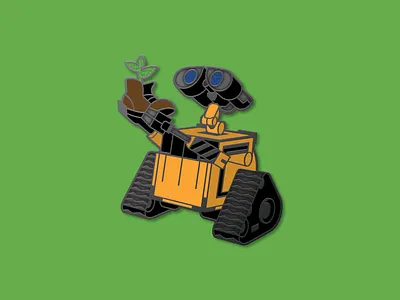 WALL-E Enamel Pins brooch burn e dan kuhlken design disney dkng dkng studios enamel pin enamel pins eve icon m o nathan goldman pixar robot space vector wall e