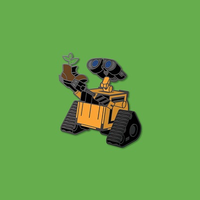 WALL-E Enamel Pins brooch burn e dan kuhlken design disney dkng dkng studios enamel pin enamel pins eve icon m o nathan goldman pixar robot space vector wall e