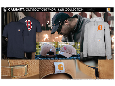 '47 x CARHARTT COLLABORATION: Out Root Out Work apparel apparel design apparel development baseball boston red sox carhartt design design management headwear hoodies mlb shirts workwear