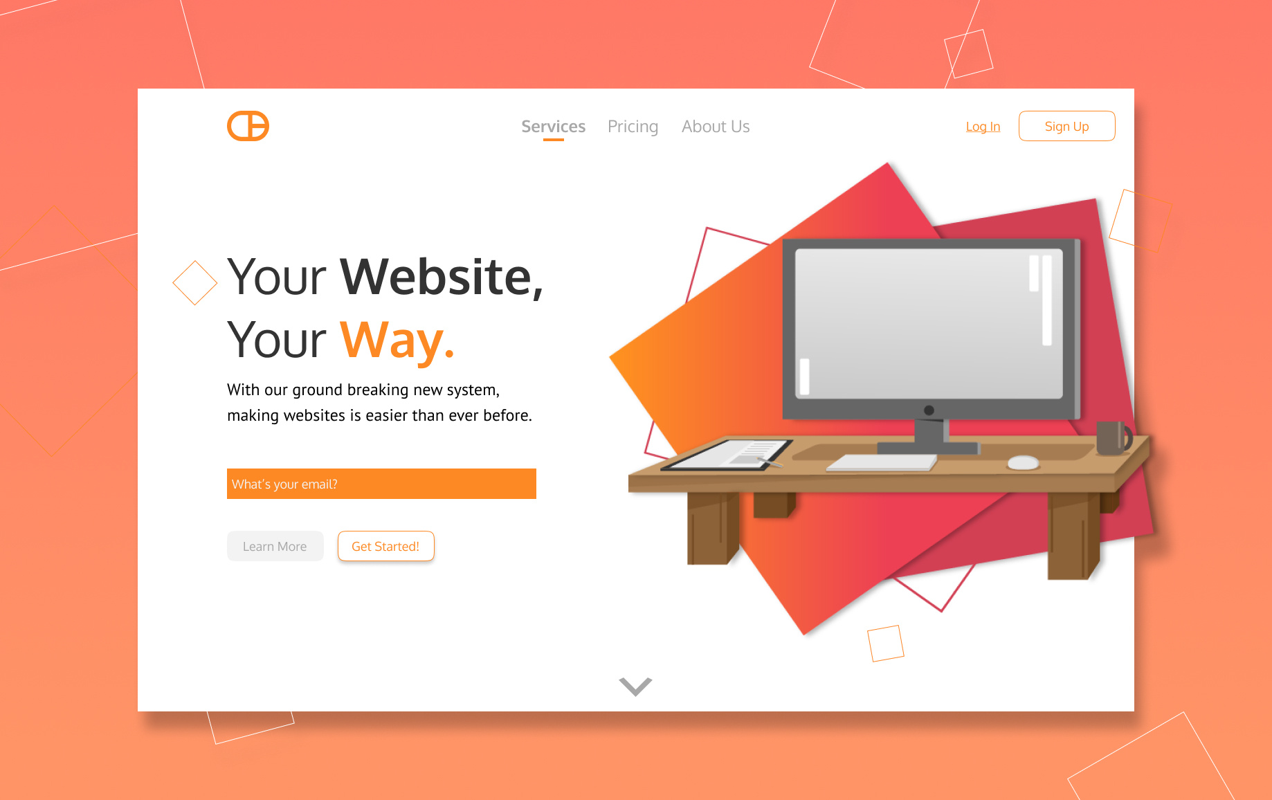 Example of Website Builder Mockup