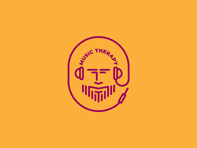 Music Therapy logo concept art brand branding design icon identity line logo minimalistic music simple therapy
