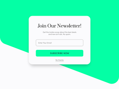 DailyUI 016 - Popup app dailyui dailyui 016 dailyuichallenge newsletter popup uidesign uxdesign
