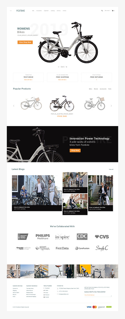 Postbike branding design icon typography ui ux web website