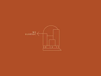 New York Elopement Icon brooklyn elope elopement icon minimalistic new york new york city stationary sunset wedding wedding invite weeloped