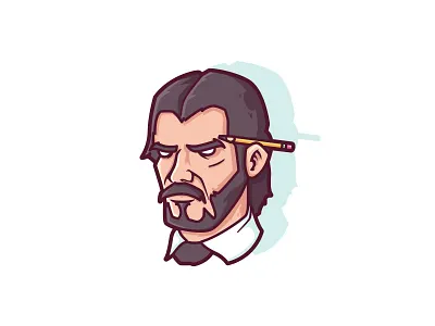 John Wick app design branding character art design icon icon design iconography illustration john wick logo minimal vector