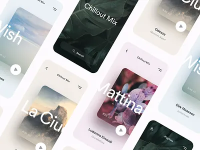 Music Player app design minimal mobile music player semiflat ui ux