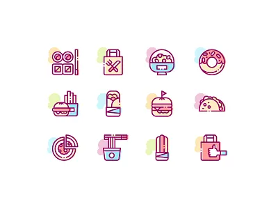 Take Away Icons asian food asian food icons burger icon burrito icon donut icon fast food fast food icons food icons icons design line icons mexican food mexican food icon noodlle icons pasta icon pizza icon restaurant icons sushi sushi icons taco icon take away icons