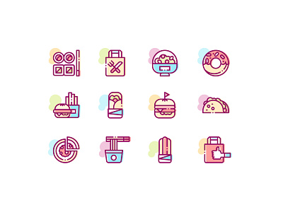 Take Away Icons asian food asian food icons burger icon burrito icon donut icon fast food fast food icons food icons icons design line icons mexican food mexican food icon noodlle icons pasta icon pizza icon restaurant icons sushi sushi icons taco icon take away icons