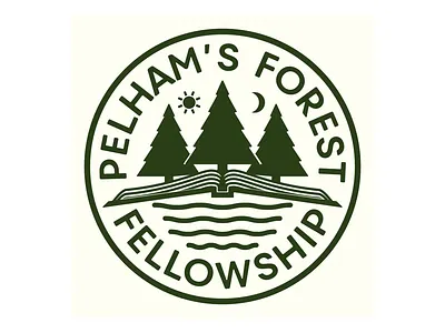 Pelham’s Forest Fellowship Logo badge books branding education environment forest forest school logo nature patch