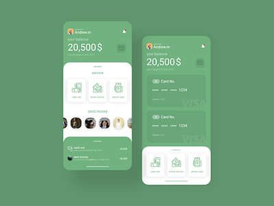 Smart Wallet App Concept animation app art card clean design flat ios iphonex logo mobile money ui ux vector wallet web