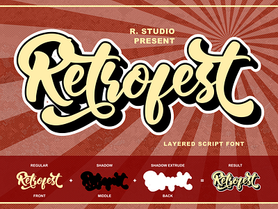Retsrofest branding calligraphy font design font handwriten font logotype monoline font script font script lettering signature font typography