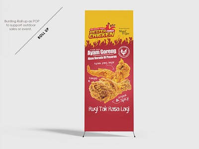 Roll Up | Fried Chicken design food fried chicken pop posm print roll up