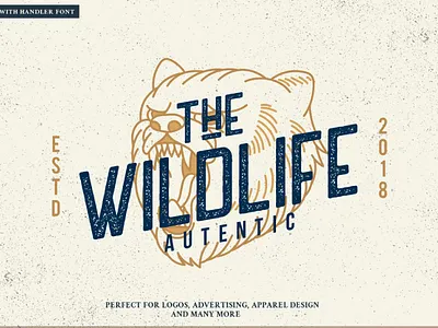 Vintage Grizzly Bear Logo animal animal logo badge logo bear bear logo grizzly grizzly bear lettering lettering logo logo design retro rough stamp vintage