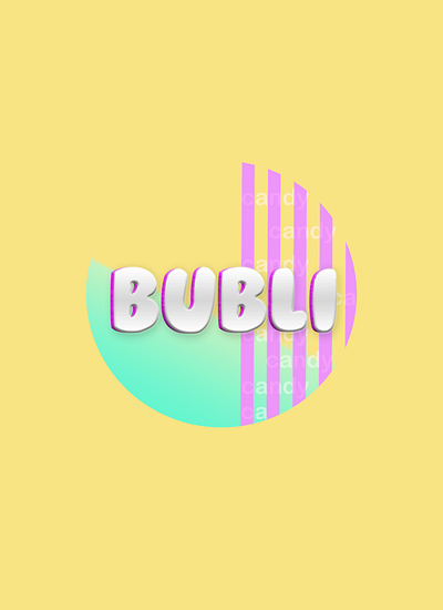 bubli candy candy color colorful design drawing dribbble life like logo photoshop pink typography