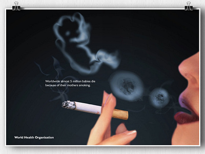 Anti Smoking ads design web banner