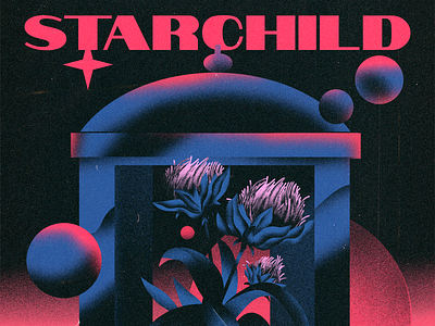 Starchild Poster graphic design illustration illustration art layout plants polica poster poster art poster design poster illustration science fiction starchild typogaphy