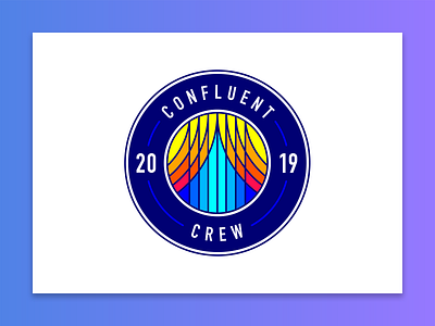 Confluent Crew confluent crew design flat flat design graphic design illustration intern internship logo shield star stars startup team tech technology vector vectorart