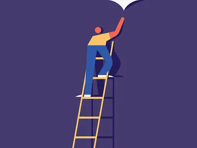 Almost climb focus lab geometric illustration ladder reach shadow simple