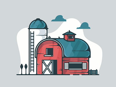 Barn adobe animals art barn clean color country creative designer dribbble farm flat flat design graphic graphic design illustration minimal procreate shot simple