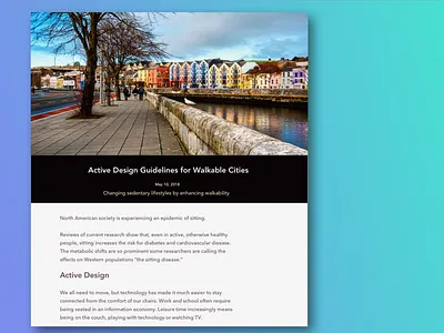 Daily UI Challenge 35: Blog Post 100 day challenge blog blog post dailyui design minimal ui ux web