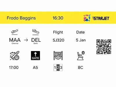 Boarding Pass dailyui studio