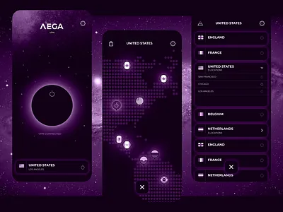 Main | Map | List of countries Pages android animation app app design application dashboard design desktop figma interface ios logo map mapping sketch ui ux vector vpn web