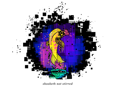 ChickenFish Tea Glitch chicken coffee colorful cup fish glitch jump rainbow swim tea vapor wave