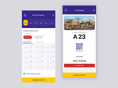 Parking at Malls Redefined | Parking Slot Booking App android app apple booking booking app car cart cinema design e commerce ios mobile movie parking app parking lot qrcode ticket ui uiux ux