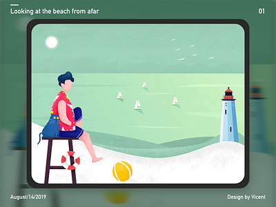 Looking at the beach from afar