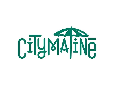 Citymatiné logo event lettering logo logotype open air party summer sunshine type typography