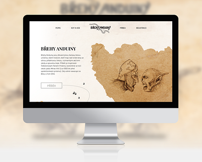 Břehy Anduiny design event larp onepage web webdesign