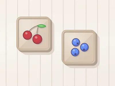 Two Random Berries Icons berries flat fruit fruits game design game ui icon icons illustrator ui vector