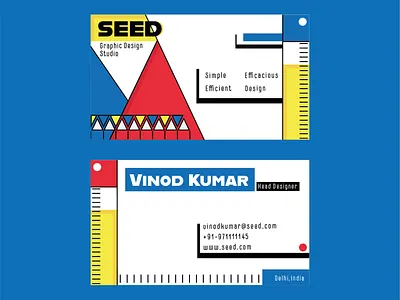 Bauhaus Card buahaus busienss card rgb shapes vector