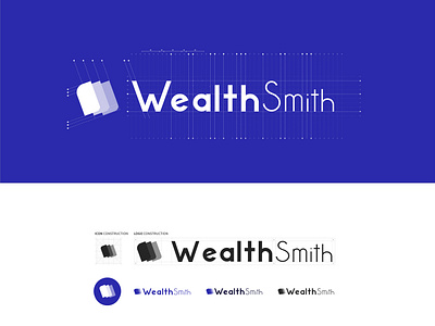 LOGO CONSTRUCTION - Mobile Banking aftereffect animation app banking app branding character design digital banking goldenratio icon identity illustration logo minimal ui ux vector wealthsmith website