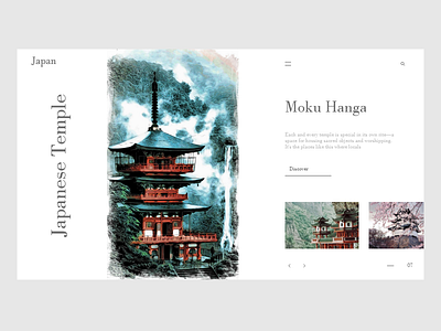 Japan Temples clean concept design history inspiration japan japanese japanese culture landing page temple temples ui unsplash ux