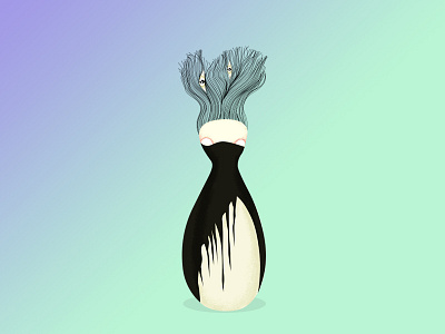 Where are your eyes? animation blue design illustration wawa