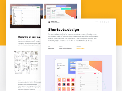 Casestudy UX Design portfolio case case study casestudy clean design student portfolio product design shortcuts.design student ux design white whitespace yellow