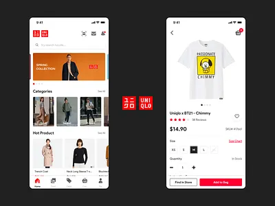 Uniqlo Mobile App category ecommerce homepage ios product design product detail page product page shopping ui uniqlo ux