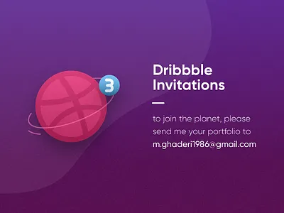 Dribbble Invitations 2d design designers dinvitations illustration ui uidesign ux design vector
