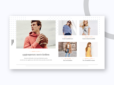 blog fashion design flat ui web website