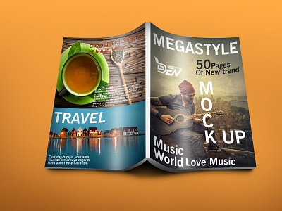 Free Travel Blog Magazine Cover Mockup | PSD Template magazine magazine mockup magazine mockup psd