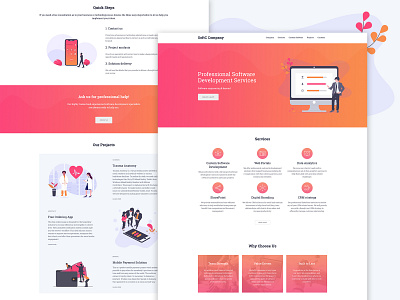 Software Development Website Template ai blue business design landing red responsive sketch software template template design templates web webdesign weblium website website builder website concept website template website templates