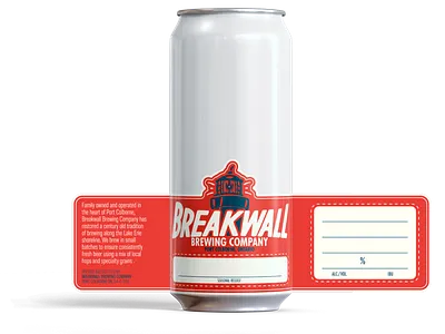 Breakwall Stock Label beer beer can beer label beer packaging branding craft beer craft brewery design graphic design labels logo package design packaging typography