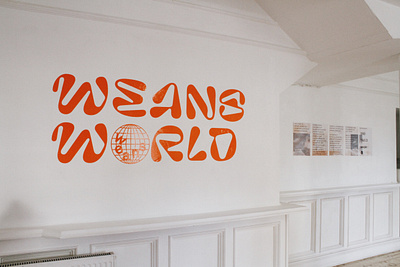 WEANS WORLD exhibition glasgow logo typography