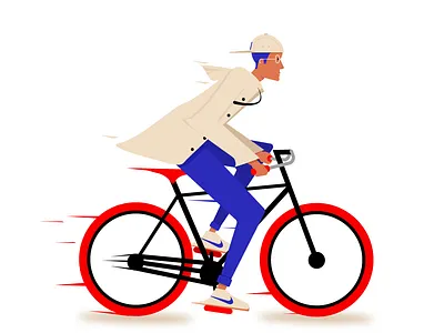 BICYCLE IN PARIS adobe animation artwork bicycle bike character design colors design design graphic designer drawing flat design flat illustrator hipster illustration illustrator minimal painting sketch vector
