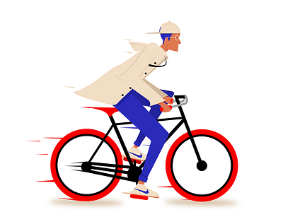 BICYCLE IN PARIS adobe animation artwork bicycle bike character design colors design design graphic designer drawing flat design flat illustrator hipster illustration illustrator minimal painting sketch vector