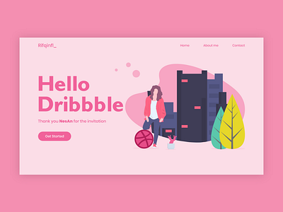 Hello Dribbble adobe xd hello dribbble landing page ui web design