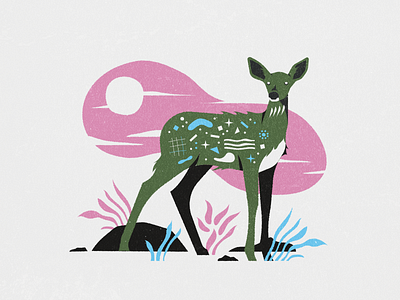 Deer animal deer illustration illustrator texture