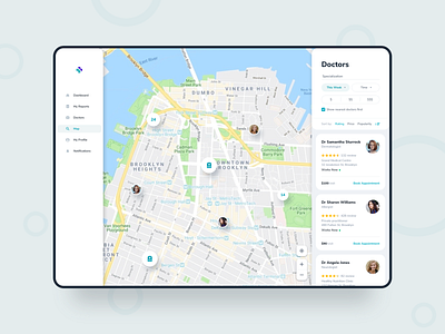 Book a doctor appointment app appointment book booking card clean concept design doctor filter health healthcare map medical medicine search ui ux web webapp