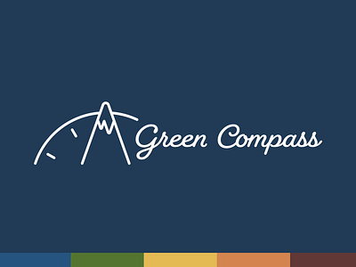 Green Compass - alternate horizontal logo lockup brand brand design brand guide branding design font graphic design identity identity design logo logo design nc non profit non profit nonprofit north carolina raleigh text type typography